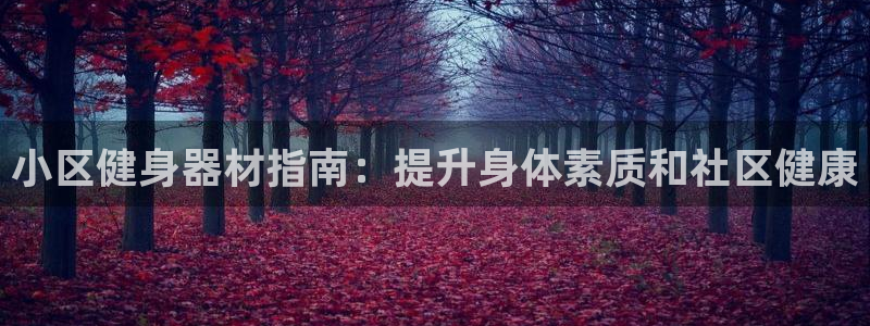 耀世平台注册网址：小区健身器材指南：提升身体素质和社