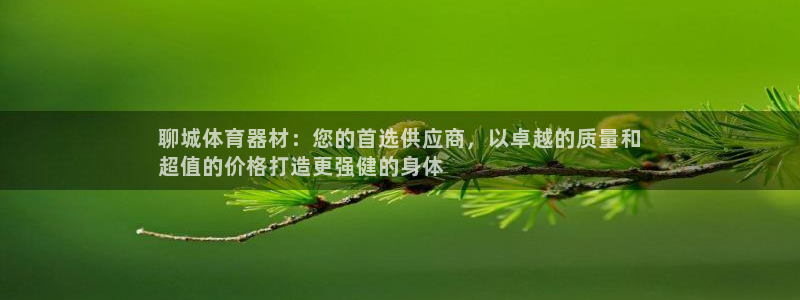 耀世平台军7O777：聊城体育器材：您的首选供应商，