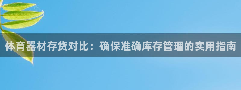 耀世娱乐是不是很黑呀：体育器材存货对比：确保准确库存