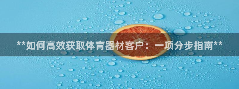 耀世娱乐骗局揭秘：**如何高效获取体育器材客户：一项